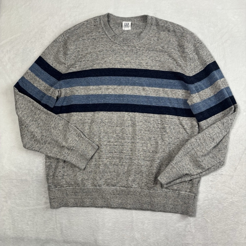 Gap Grey Long Sleeve Pullover Sweater Cotton Blend Men's XL